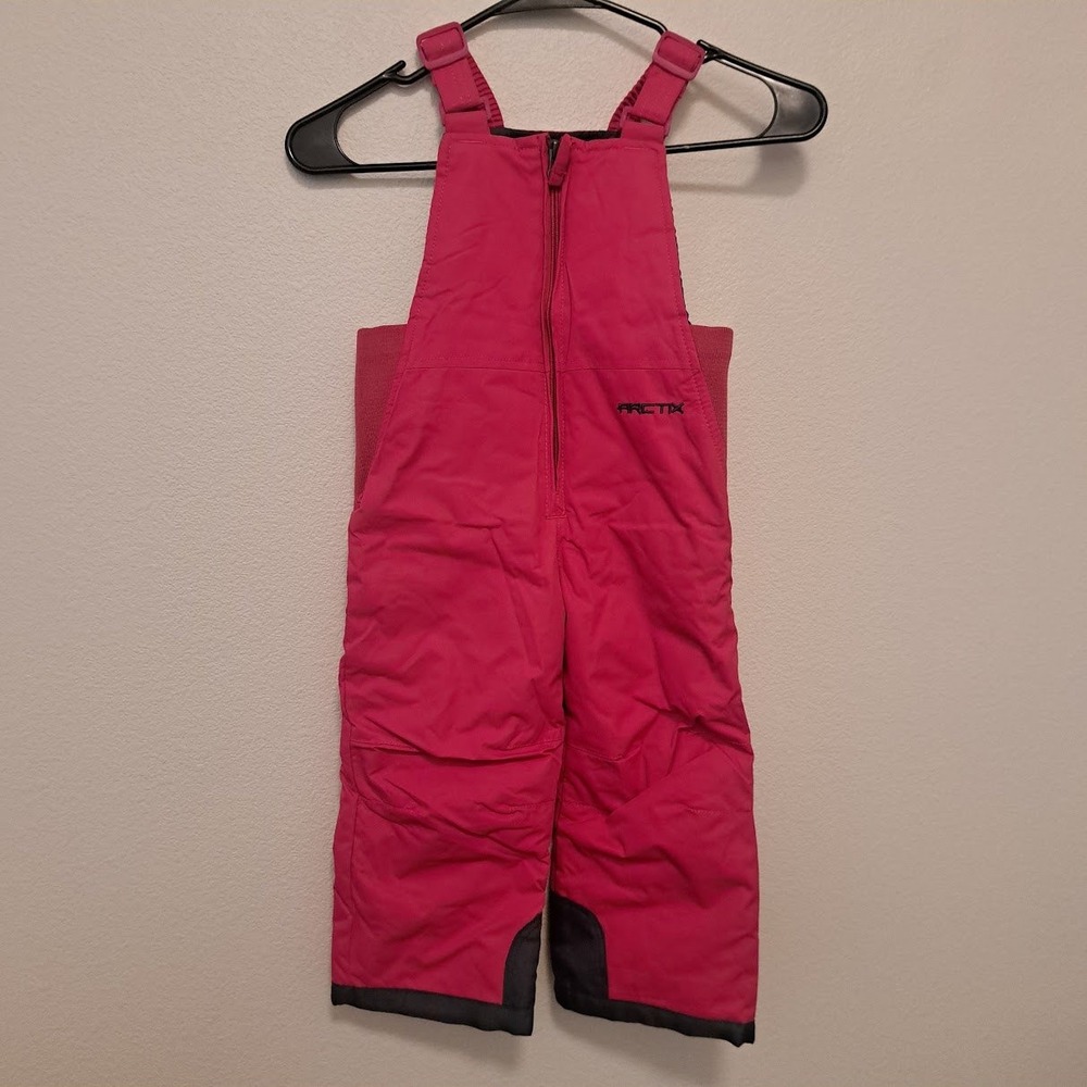 Arctix Toddler Pink Snow Bib Overalls Insulated Winter Pants Size 2T-5T